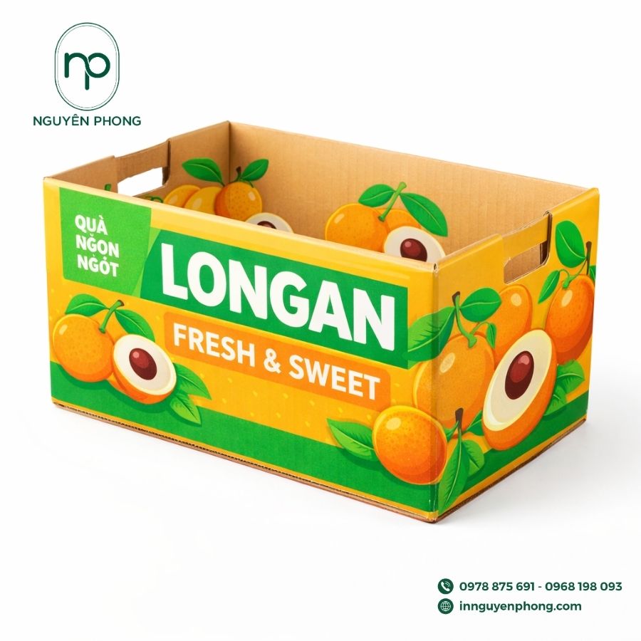 Mẫu thùng carton đựng nhãn in màu đẹp